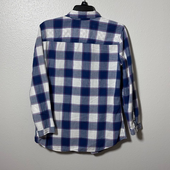 Abercrombie & Fitch Women blue plaid button shirt size small - Picture 6 of 8